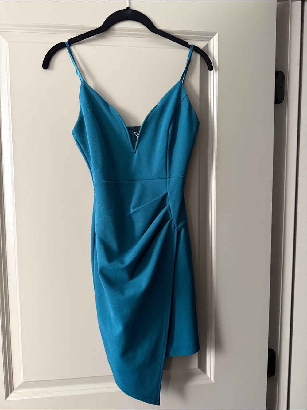 Windsor Teal Spaghetti Strap Mini Dress